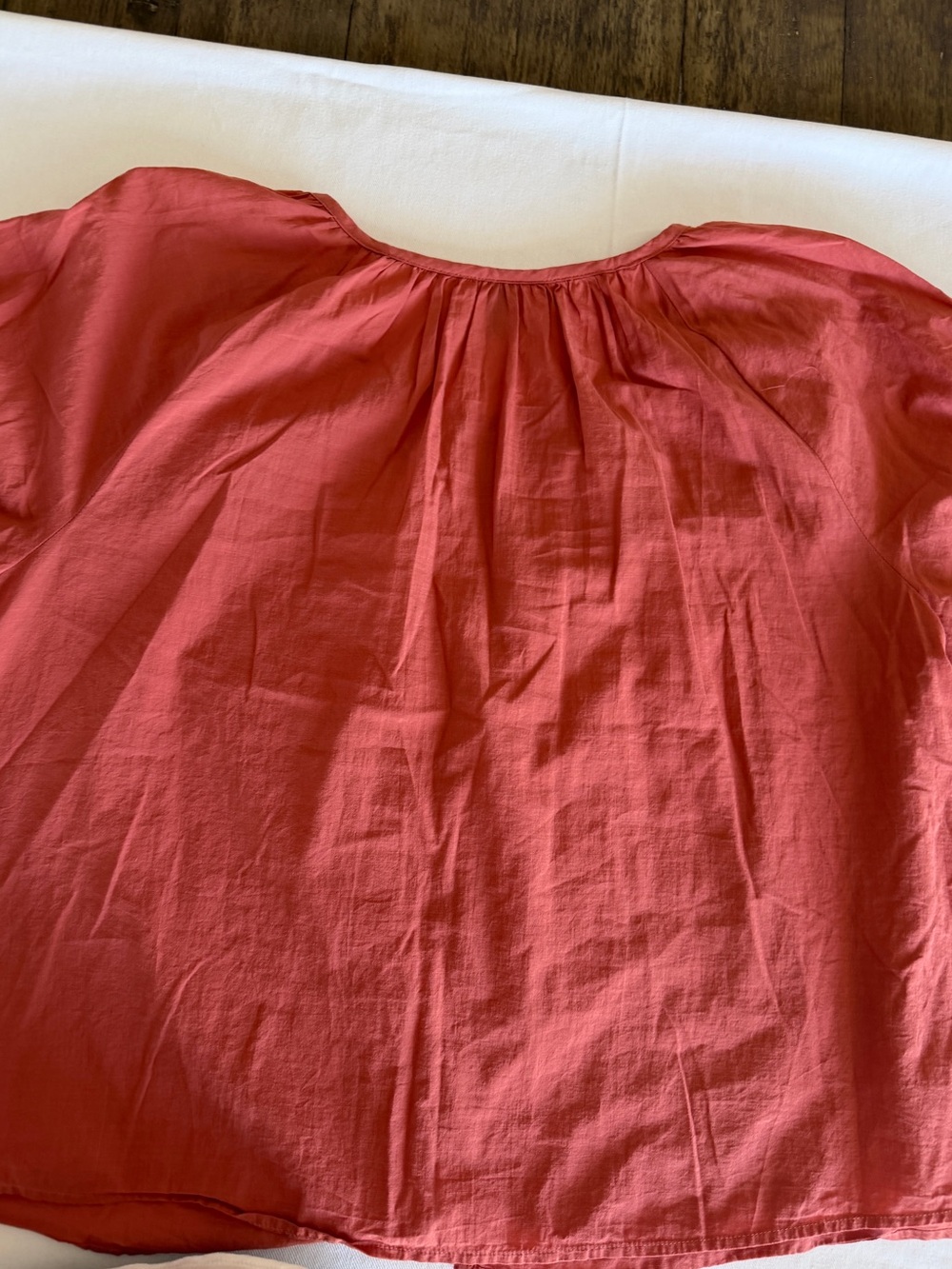 Universal Thread Rust Button-Front Short Sleeve Blouse - Picture 6 of 6